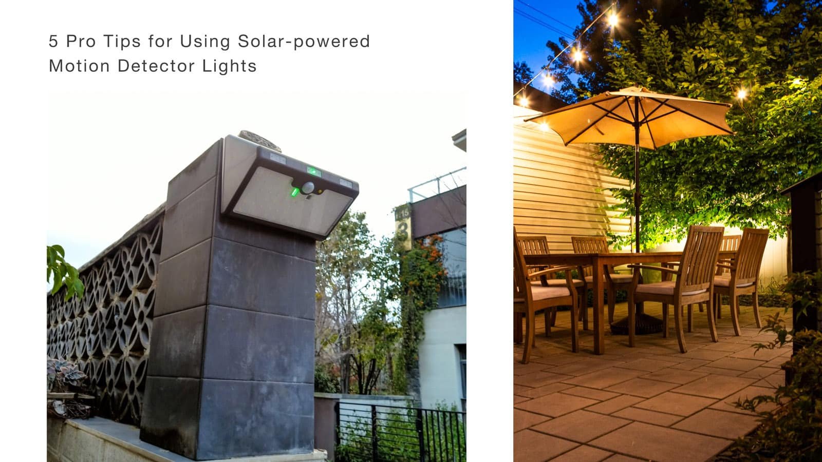 5 tips for using solar-powered motion detector lights